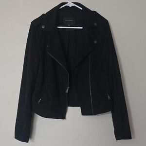Blank NYC Black Suede Asymmetrical Moto Jacket
